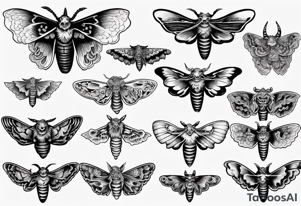 Death moth tattoo idea