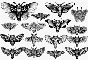Death moth tattoo idea