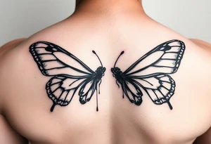 2 bloody butterflies tattoo idea