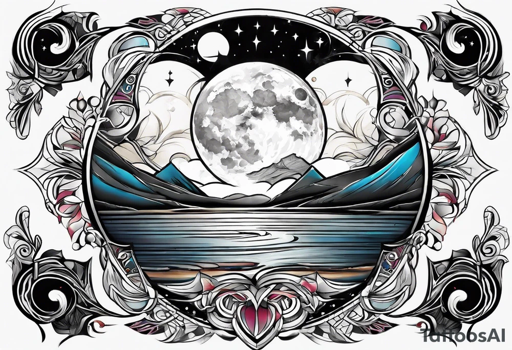 sacred moon tattoo idea