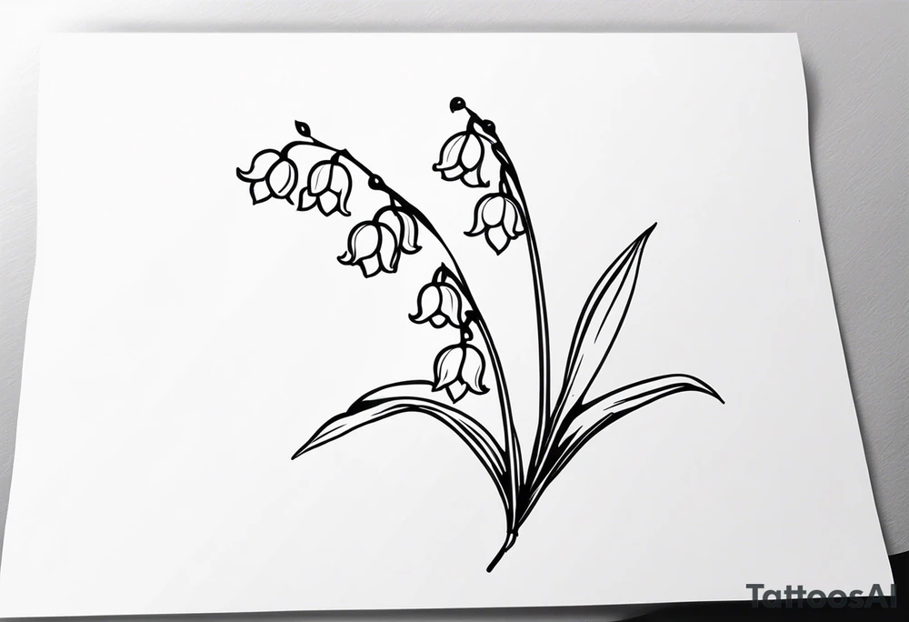 Stem of lily of the valley tattoo idea
