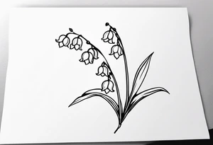 Stem of lily of the valley tattoo idea