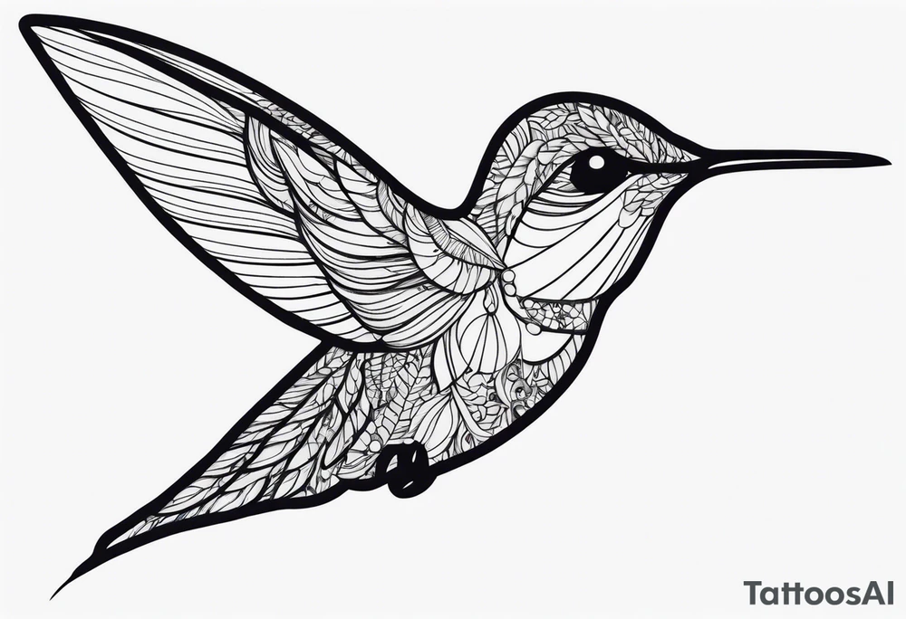 Humming bird tattoo idea