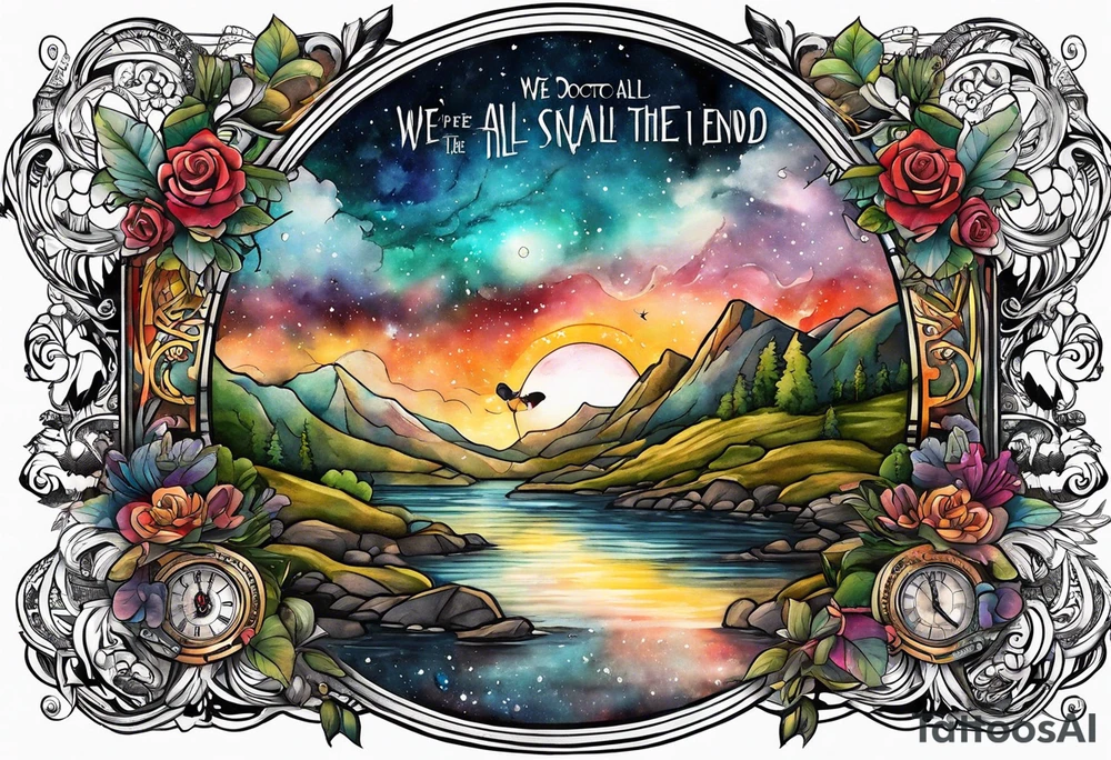 River songs diary from doctor who with the words "We're all stories in the end" tattoo idea
