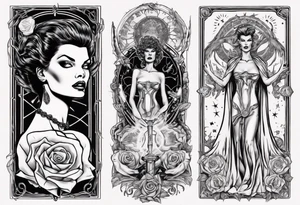 Linda Evangelista in a Tarot tattoo idea