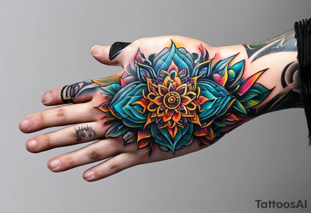 Cyber hand tattoo idea