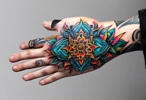 Cyber hand tattoo idea
