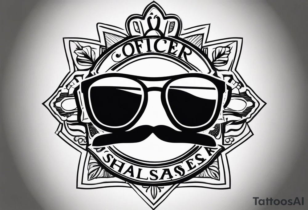 Officer Sunglasses tattoo idea