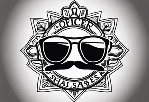 Officer Sunglasses tattoo idea