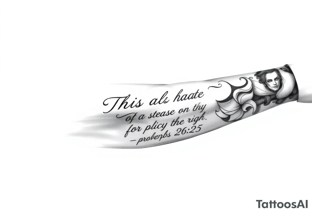 this bible verse proverbs 26:25 tattoo idea