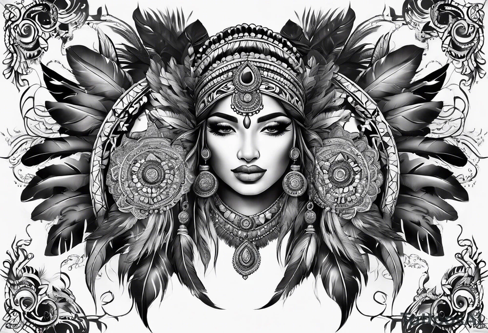 Tiano indian art wirk tattoo idea