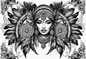 Tiano indian art wirk tattoo idea
