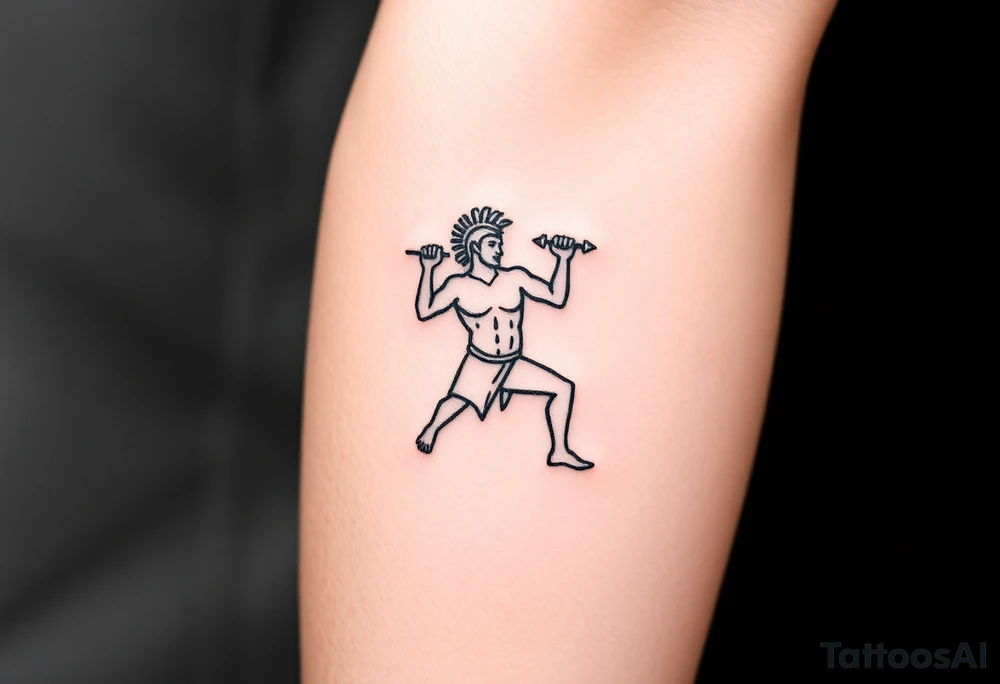 achilles the greek myth, in a symbol with no human shape tattoo idea