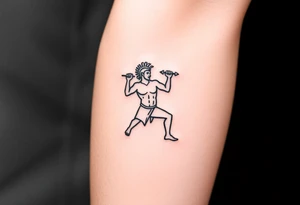 achilles the greek myth, in a symbol with no human shape tattoo idea
