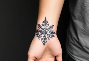 Ornamental Blackwork Von den Fingern über die ganze Hand bis zum Ellenbogen tattoo idea