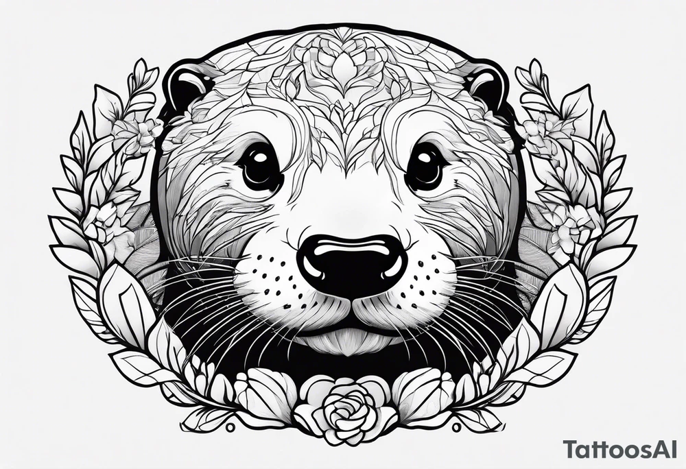 A cute otter tattoo idea