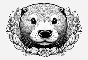 A cute otter tattoo idea