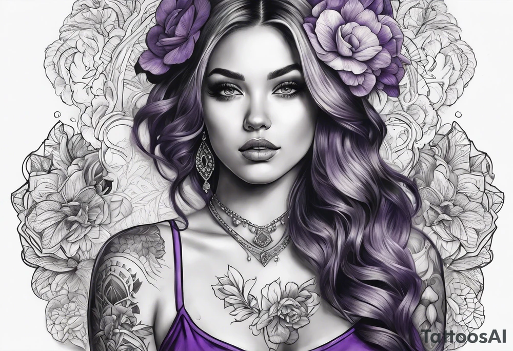 violet tattoo tattoo idea