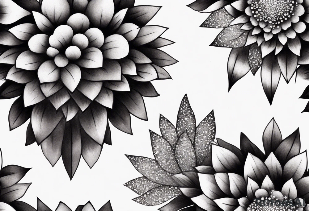 Glitter crystal cluster dreamland tattoo idea