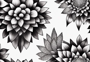 Glitter crystal cluster dreamland tattoo idea