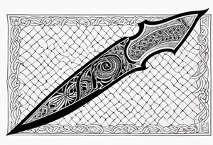 Khukuri with snake wrapped tattoo idea