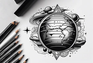 Planet symboling ease of moving from one part to another. tattoo idea