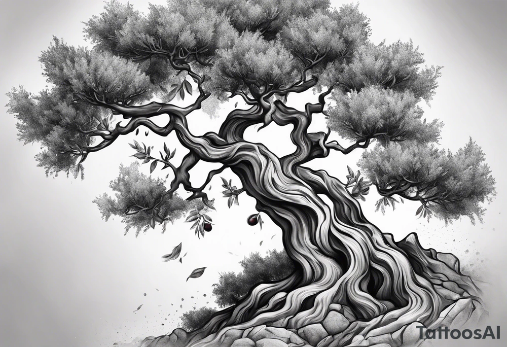 a cosmi olive tree tattoo idea