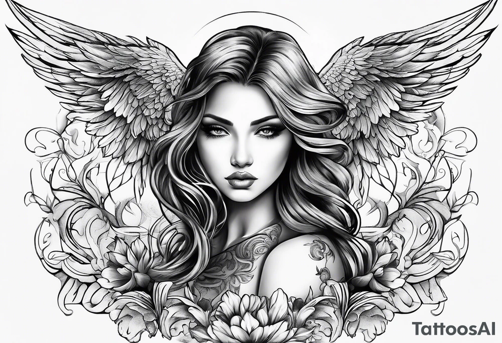 . angel tattoo idea
