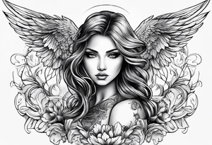 . angel tattoo idea