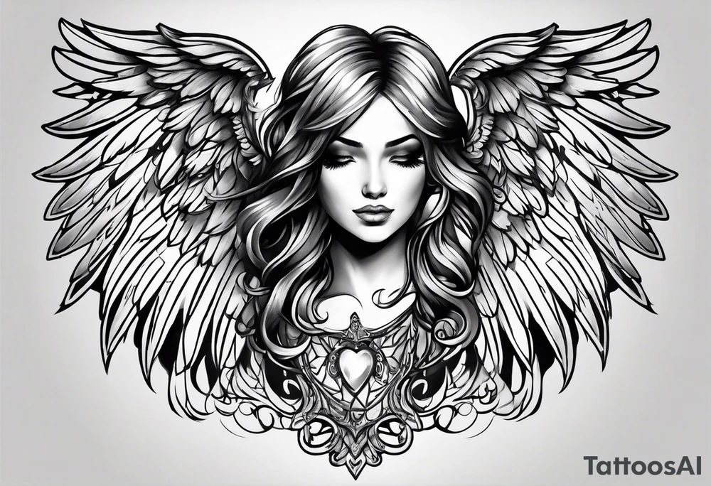 angel wings tattoo idea