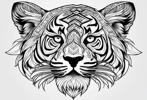 full tiger body tattoo idea