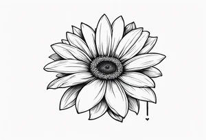 The bible verse proverbs 22:6 with a daisy flower and cross tattoo idea
