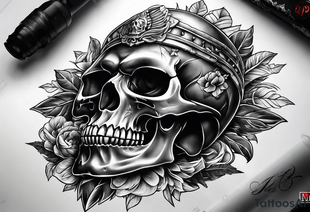 gladiator skull tattoo idea