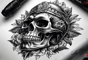 gladiator skull tattoo idea