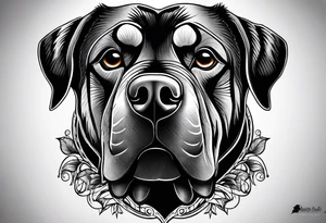 Cool Rottweiler tattoo idea
