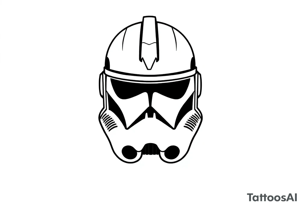 Star Wars clone trooper just a helmet with markings tattoo idea