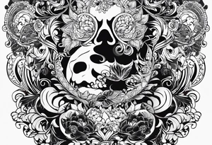 На икре линии графика нимб меч клинок tattoo idea