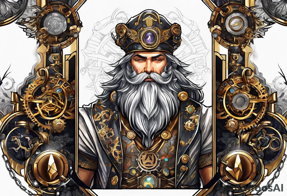 Steampunk zeus tattoo idea