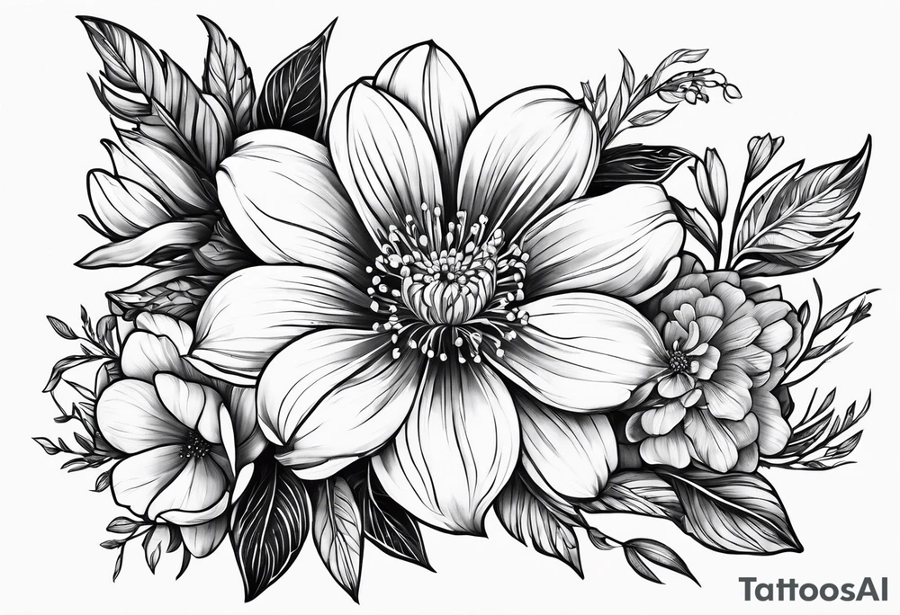 May birth flowers tattoo idea