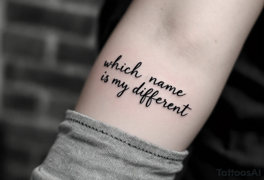 varii which is my name is a different font tattoo idea