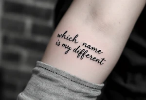 varii which is my name is a different font tattoo idea