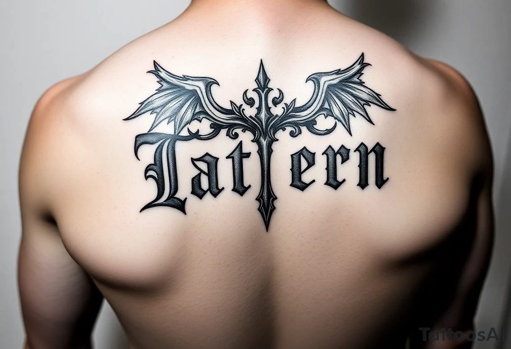 change the font to a medieval style font tattoo idea