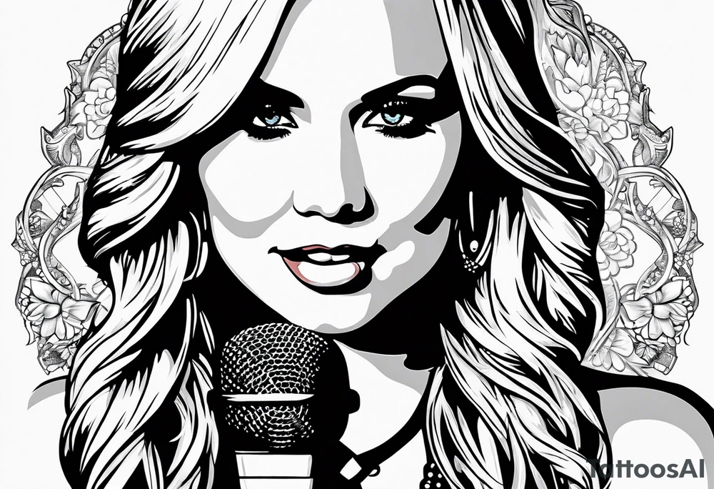 Miranda lambert with microphone tattoo idea
