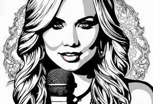 Miranda lambert with microphone tattoo idea