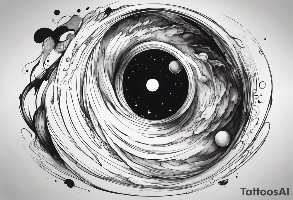 black hole absorbing things around put on my forearm tattoo idea