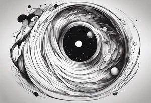 black hole absorbing things around put on my forearm tattoo idea