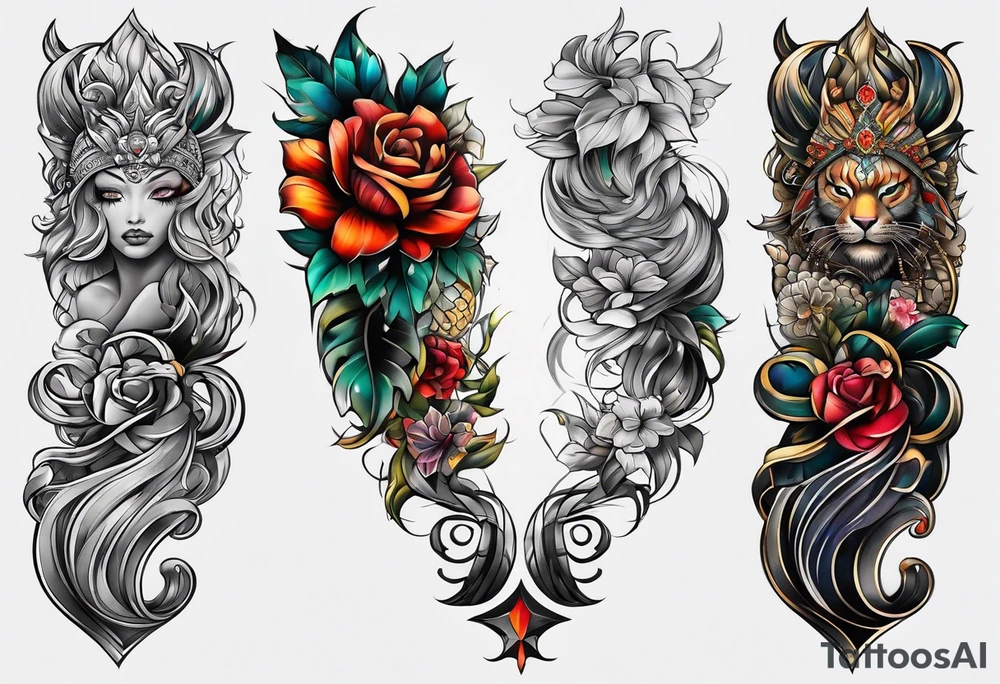 Full leg tattoo tattoo idea
