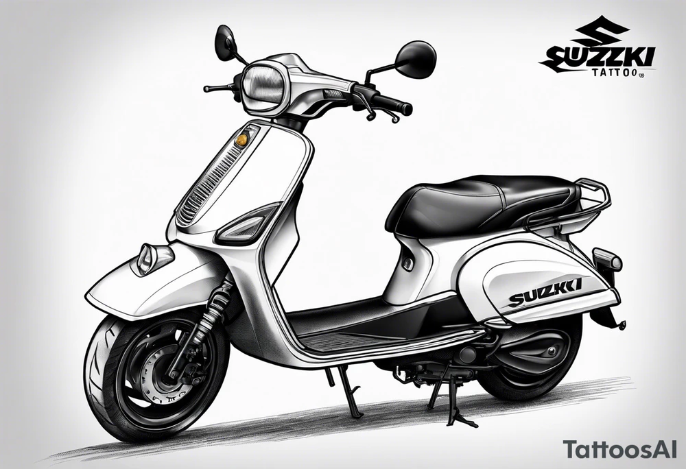 Suzuki Address scooter tattoo idea