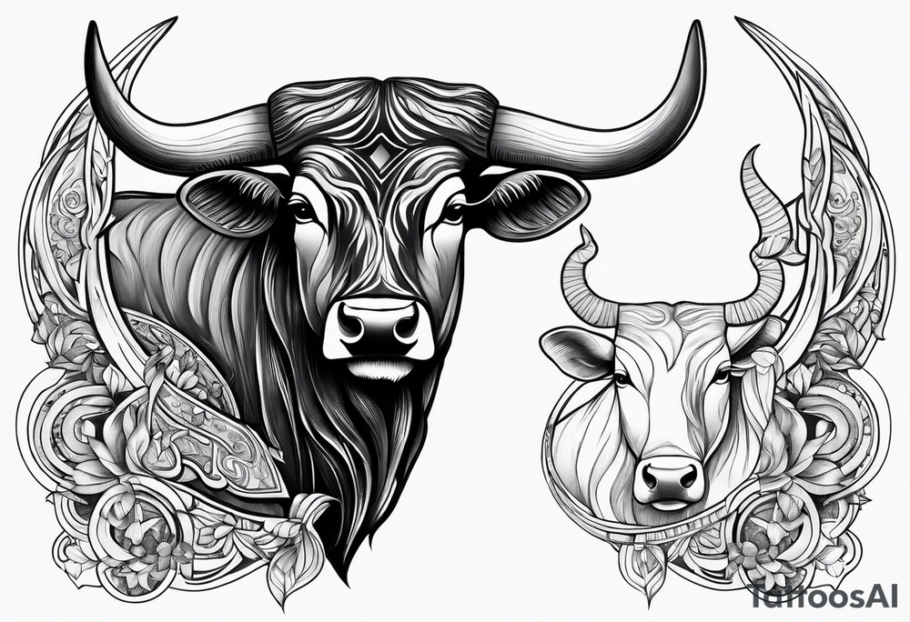 Taurus sign tattoo idea