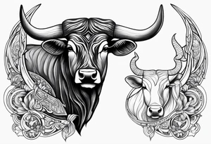 Taurus sign tattoo idea